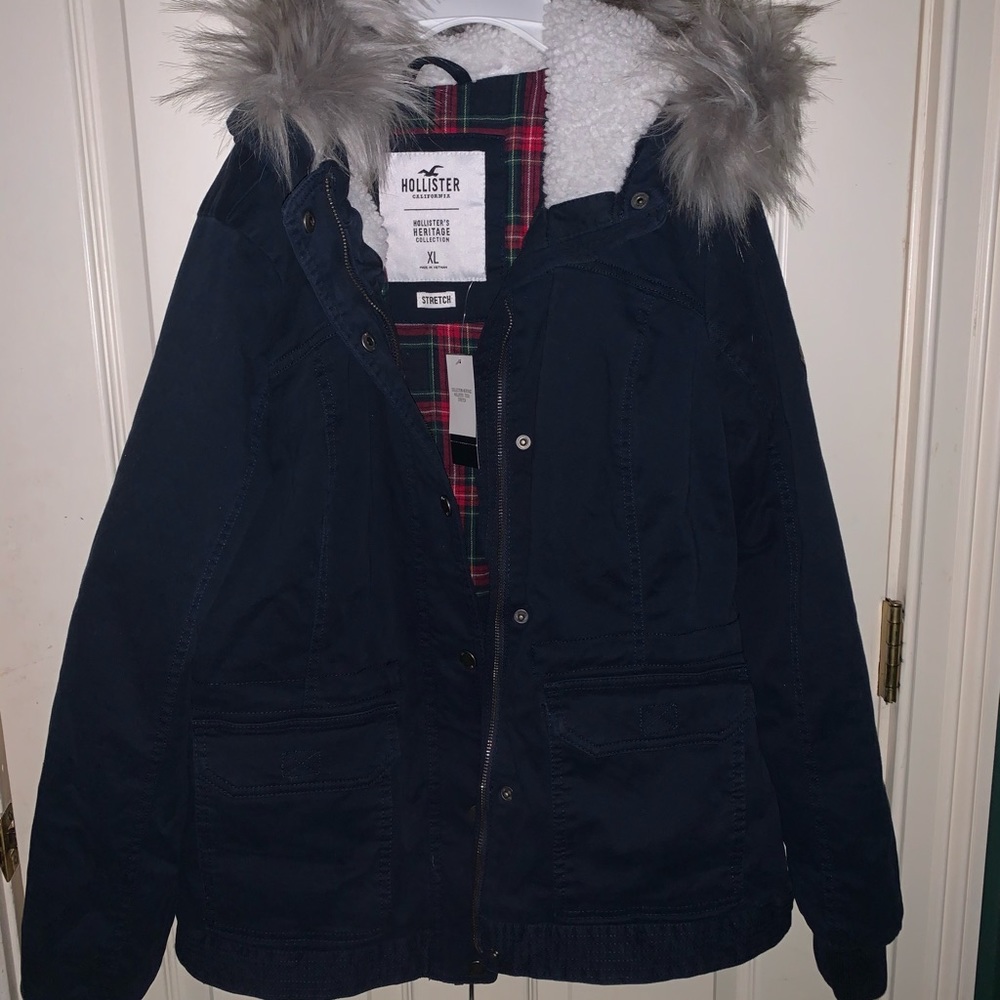 Stretch Flannel-Lined Twill Jacket- Hollister